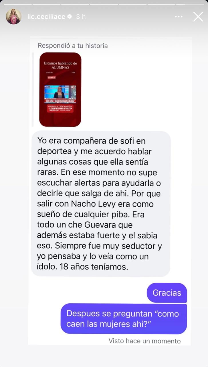 La historia de Cecilia Ce sobre Sofía Monachelli