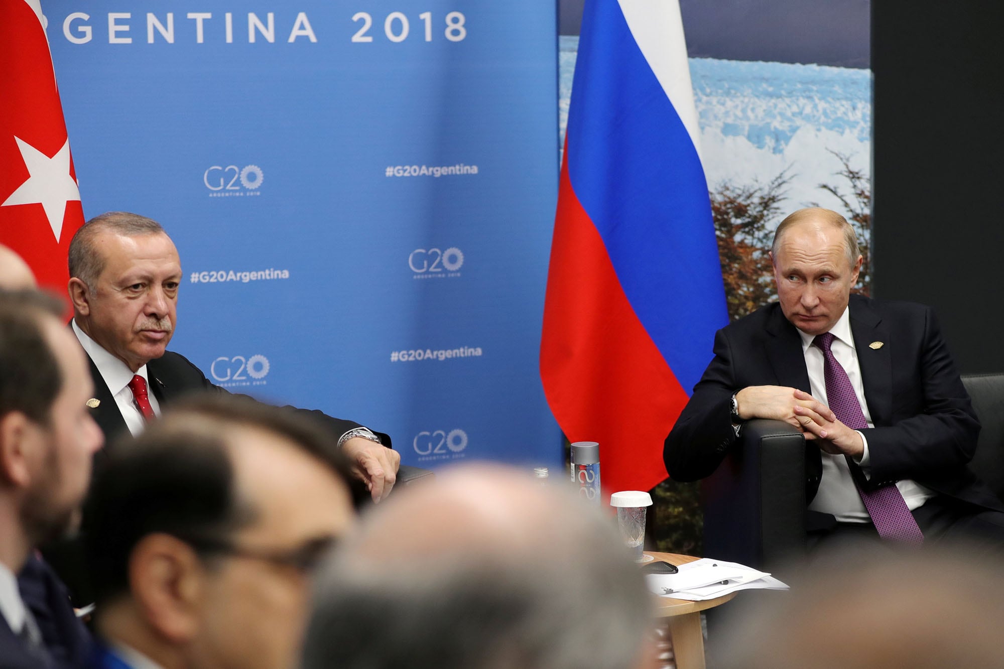 La reunión bilateral entre el Presidente de Turquía, Recep Tayyip Erdogan y Vladímir Putin, Presidente de Rusia