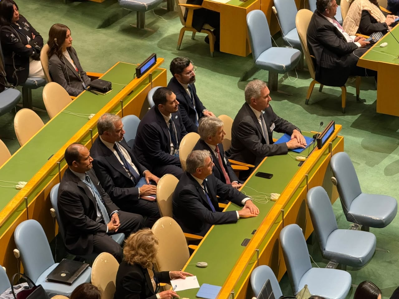 La comitiva argentina en la ONU