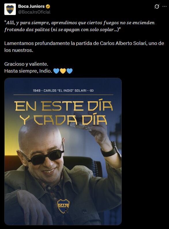 El posteo de Boca