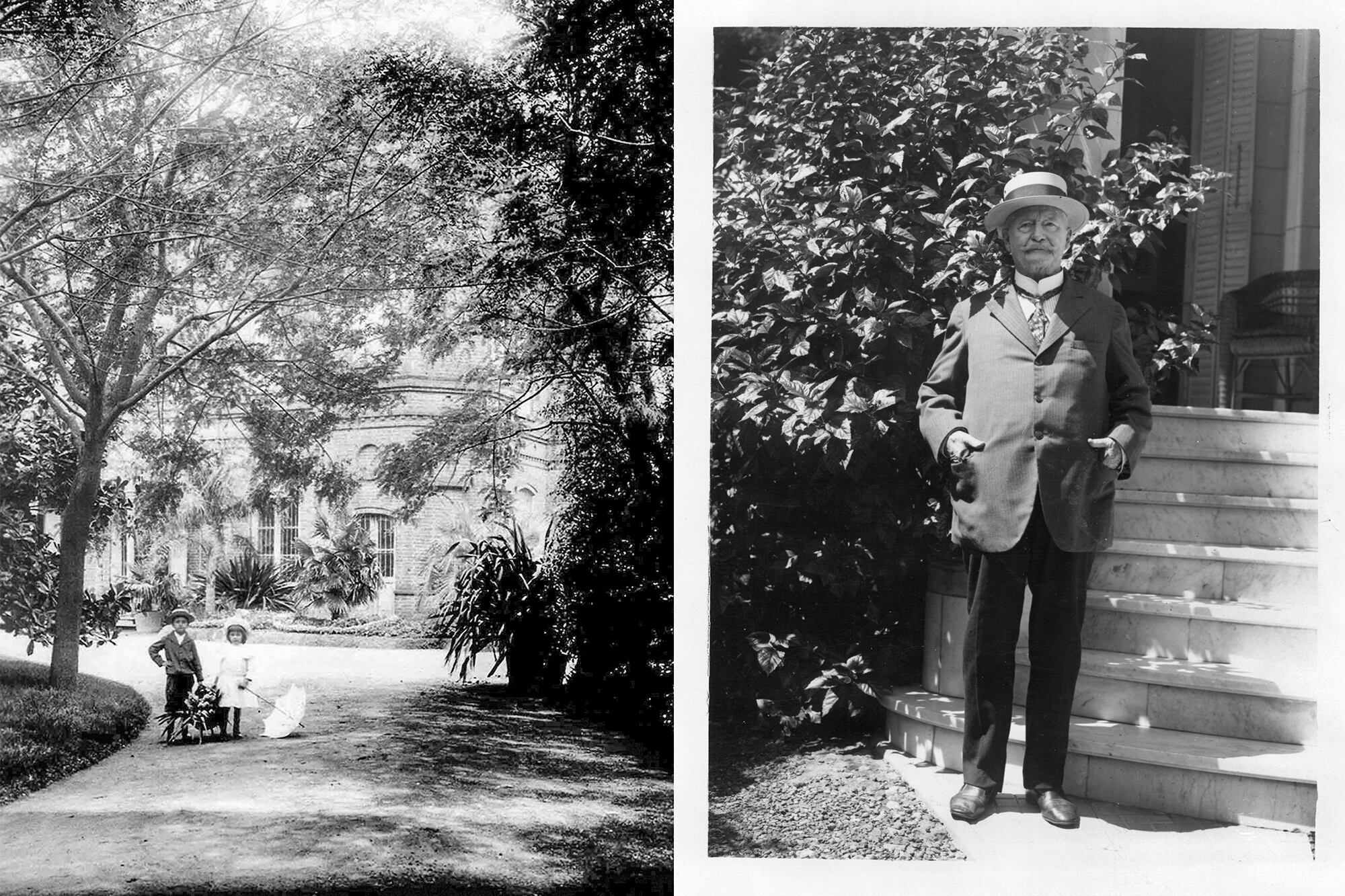 El paisajista Carlos Thays vivió en el Botánico por un tiempo con su familia. En la foto, los hijos de Thays en el jardín