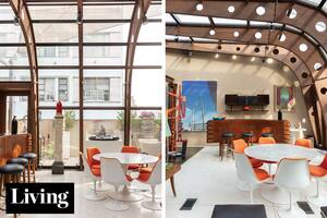 Te mostramos la terraza vidriada de una galería de arte que también exhibe joyas del diseño interior