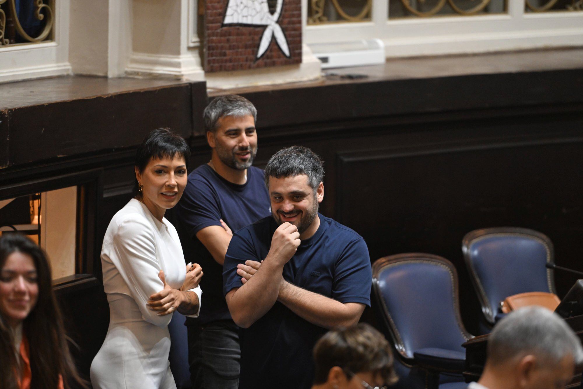 Los camporistas Mayra Mendoza, Martín Rodríguez y Facundo Tignanelli