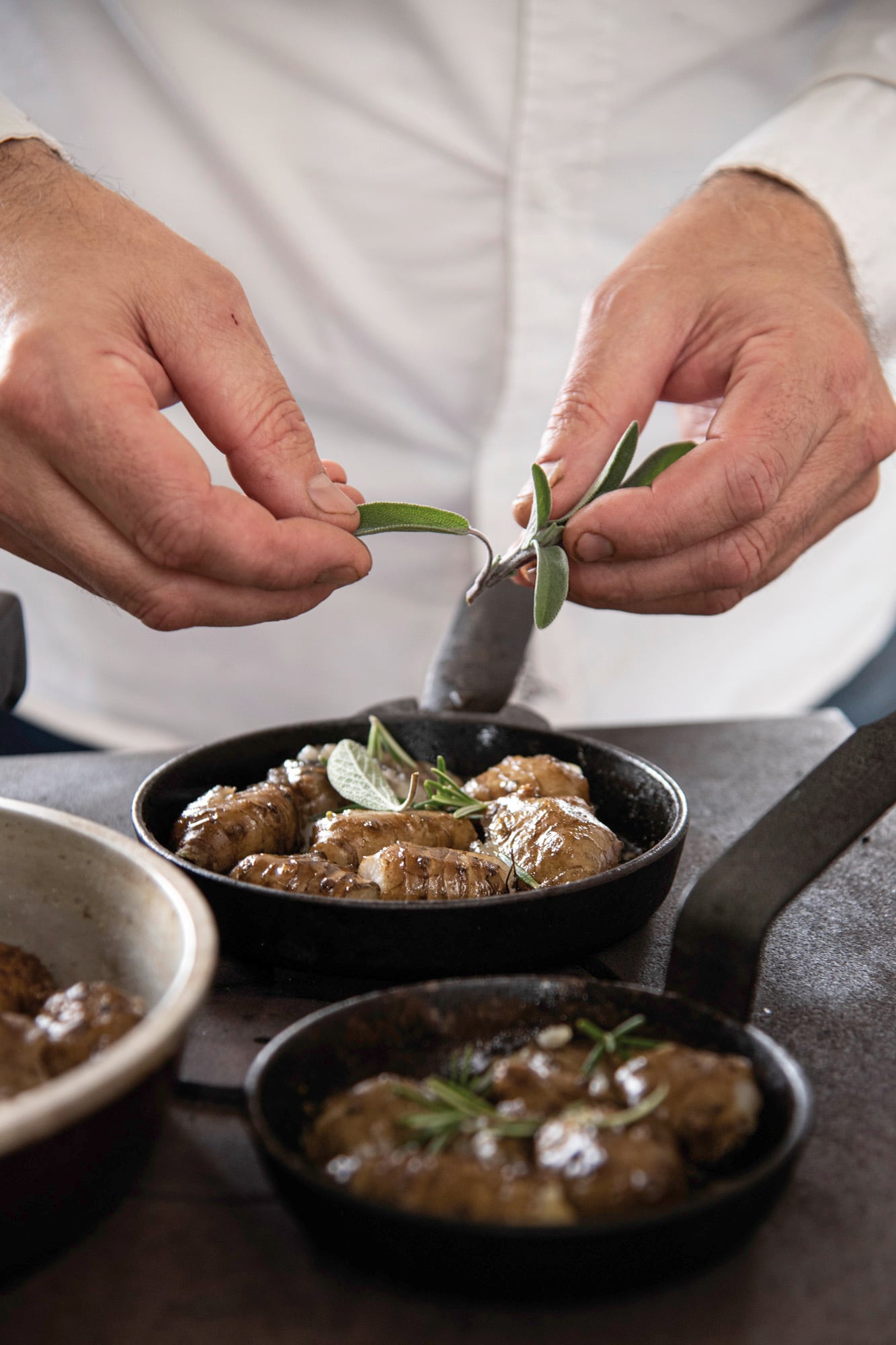 Plato del chef Sébastien Fouillade, elaborado con topinambur