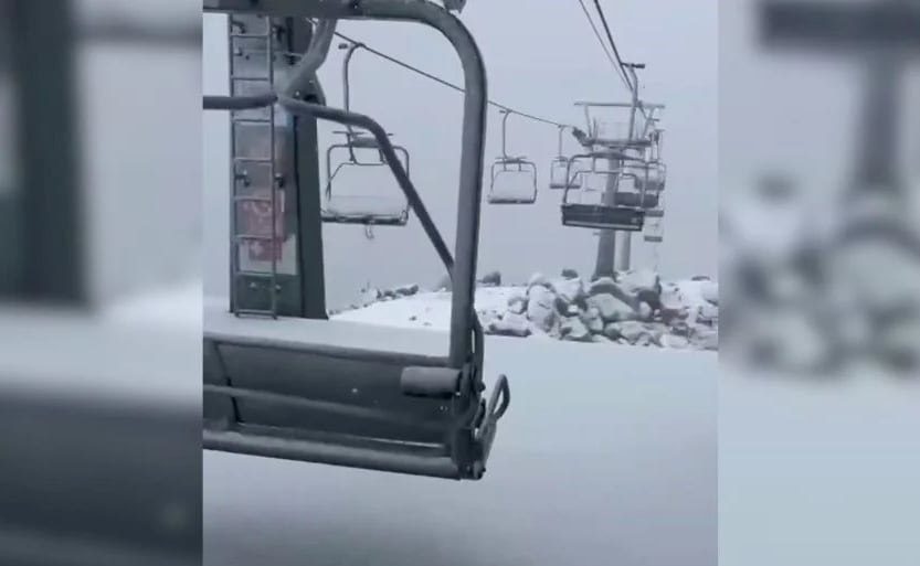 Nieve en pleno verano: las impactantes imágenes del Cerro Catedral teñido de blanco