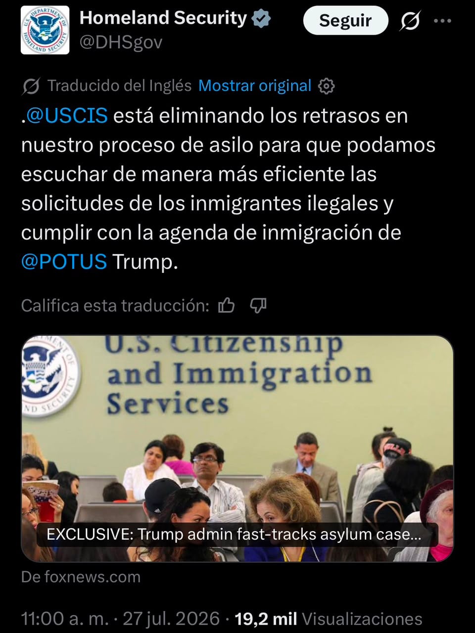 El DHS anunció un cambio inmediato en el proceso de asilo: el Uscis podrá enviar algunas solicitudes directamente a jueces de inmigración sin realizar entrevistas previas.
