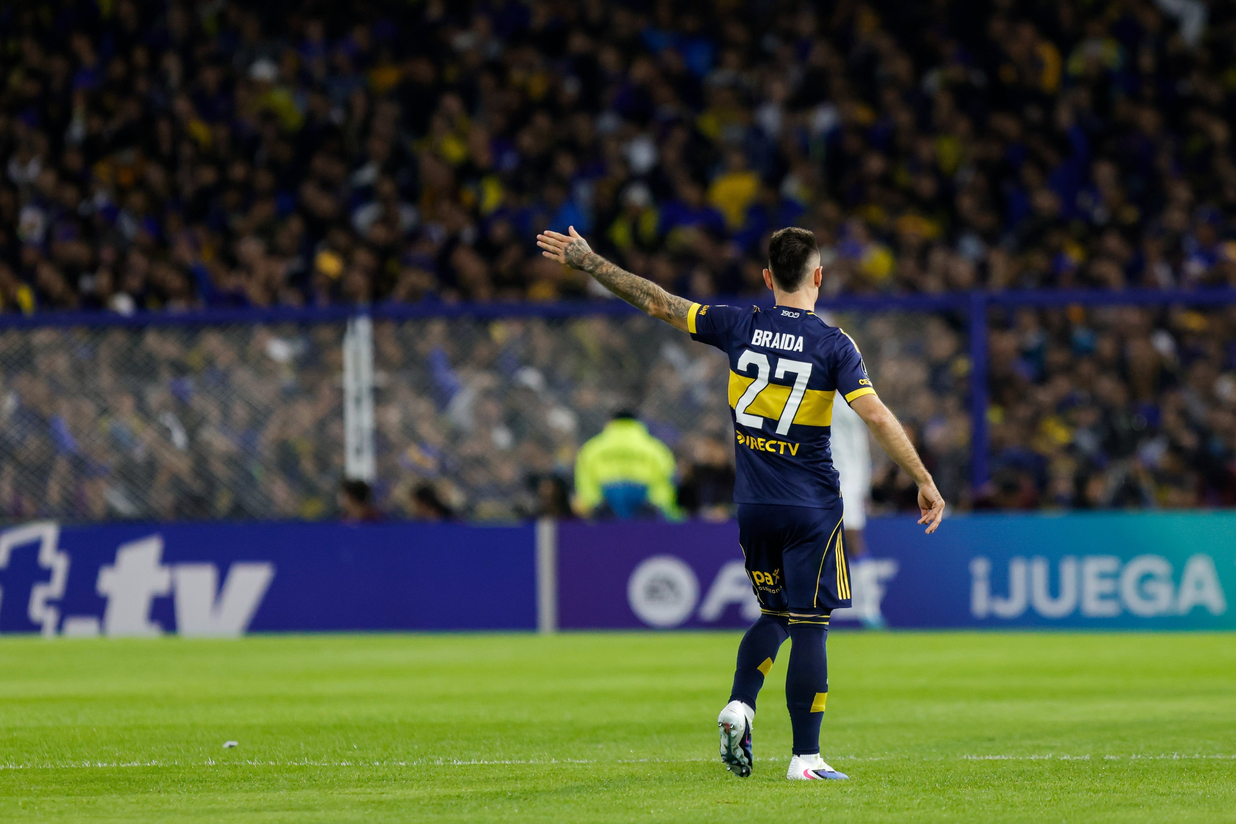 Boca vs. Cruzeiro, en vivo 5 Malcom Braida durante el duelo con Cruzeiro