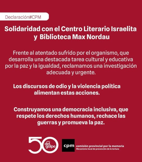 El posteo conjunto del centro literario y el CPM en Instagram