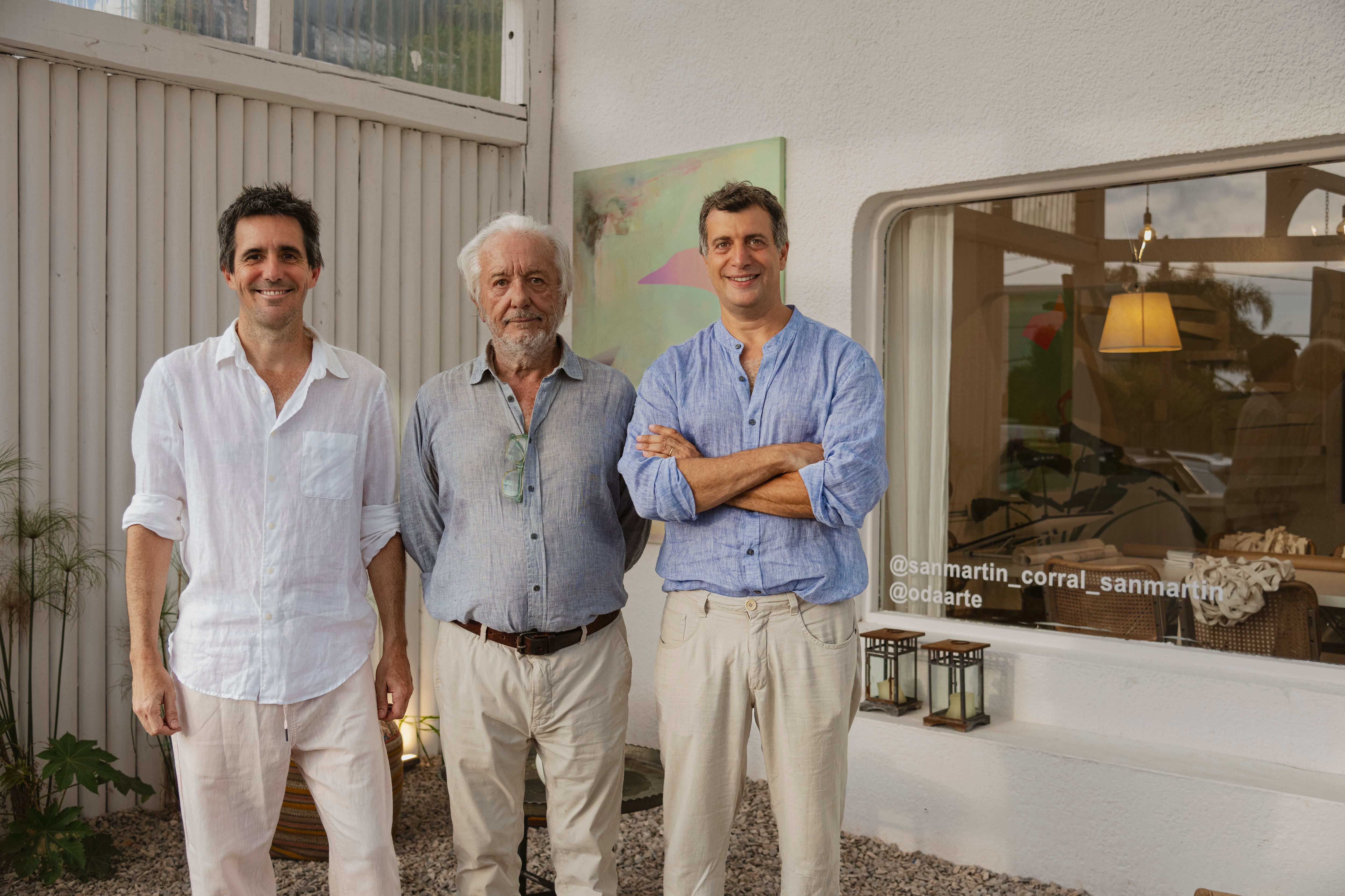 Félix y Diego San Martín junto a Santiago Corral