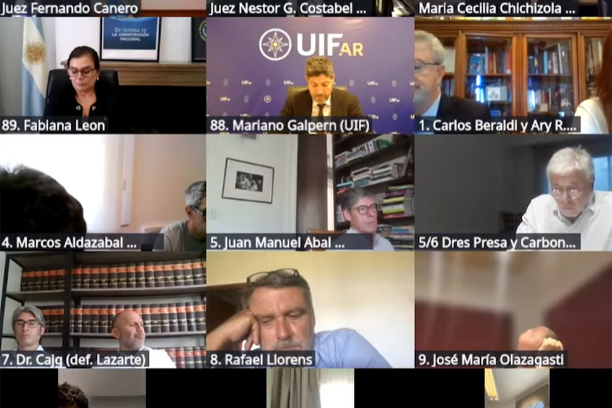 Una de las audiencias por el caso Cuadernos, el jueves 4 de diciembre 2025