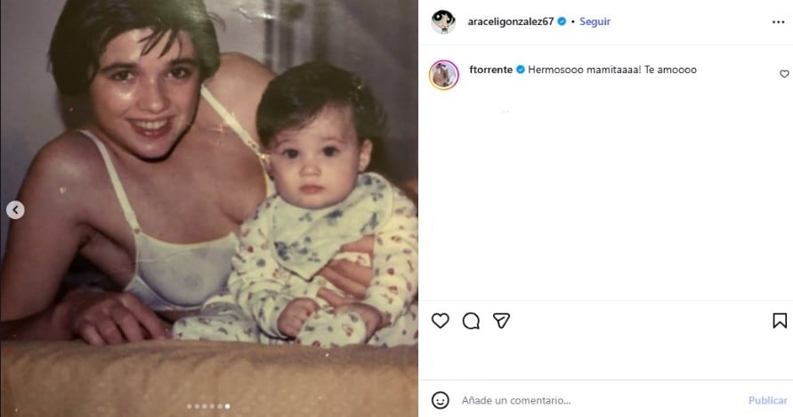El comentario de Florencia Torrente en una publicación en Instagram de su mamá, Araceli González
