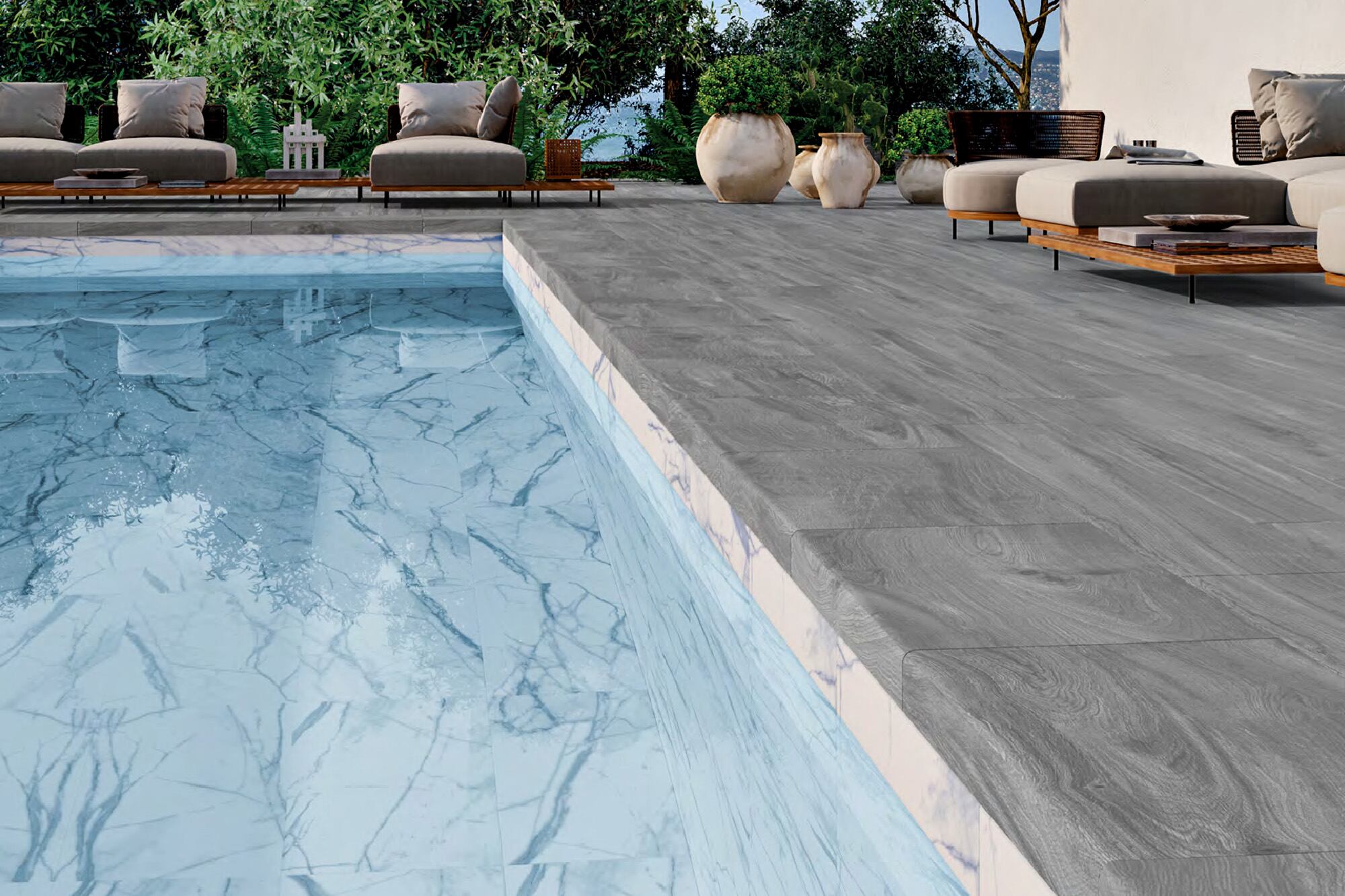 El porcelanato es ideal para zonas de alto tránsito, además es más moderno y elegante