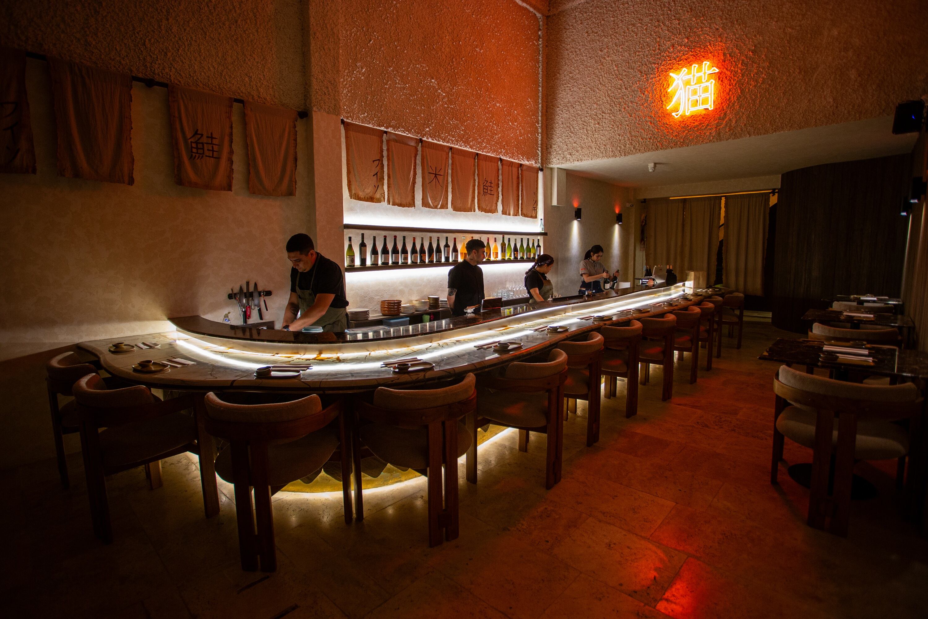 La barra de la sucursal de Neko en Devoto