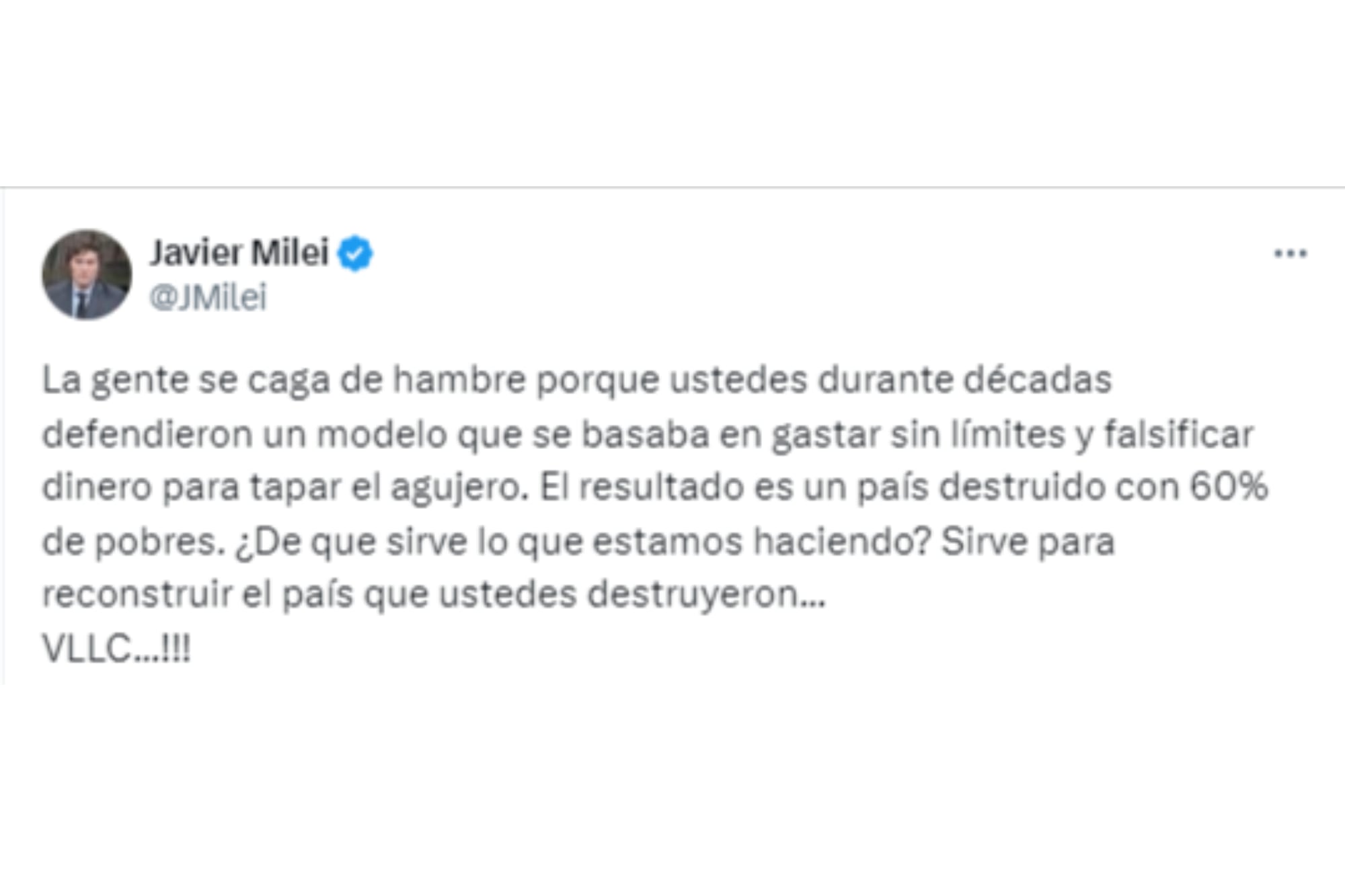 La respuesta de Javier Milei a Cristina Kirchner