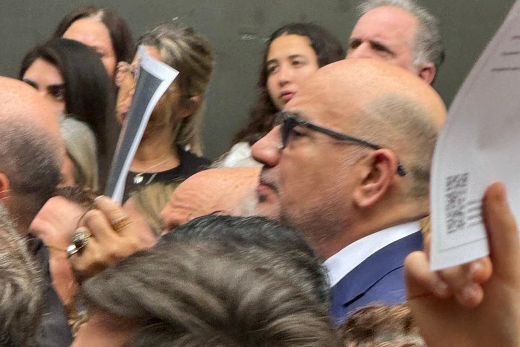 El juez de Casación Diego Barroetaveña, en el acto por un nuevo aniversario del atentado a la AMIA