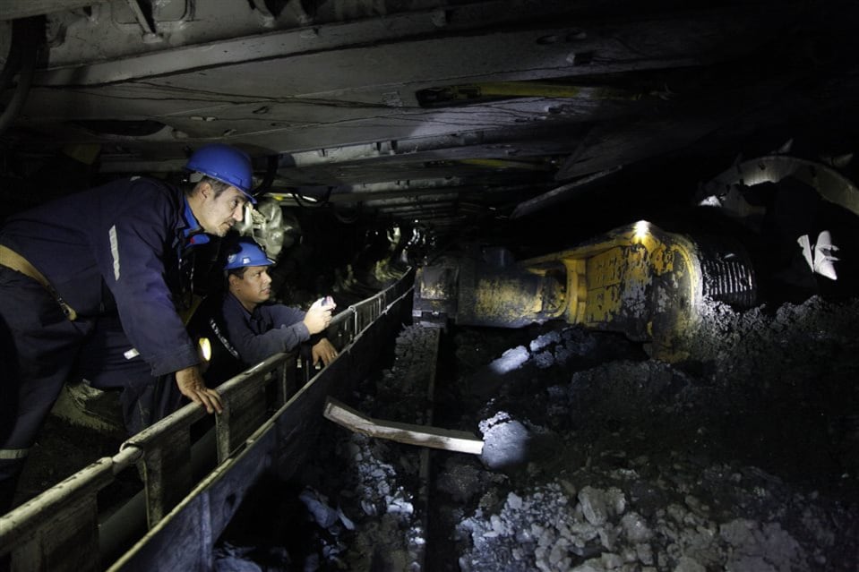 El interior de la mina, donde se extrae el carbón
