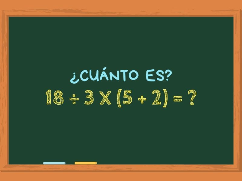 Para dar con el resultado correcto de esta operación se debe seguir el orden de las operaciones