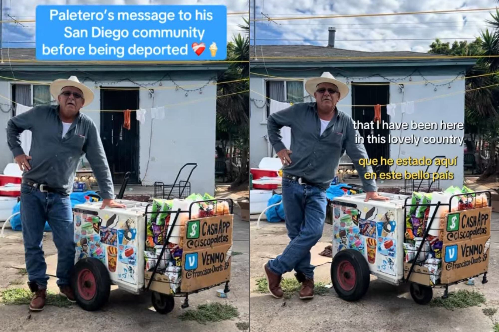 El hombre, que se desempeña como paletero, contó lo que más extrañará de EE.UU.