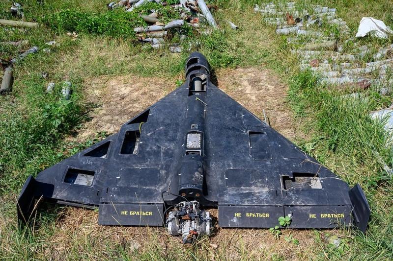 Rusia reconoció que fabrica drones Shahed 136, como este que fue derribado en Ucrania.