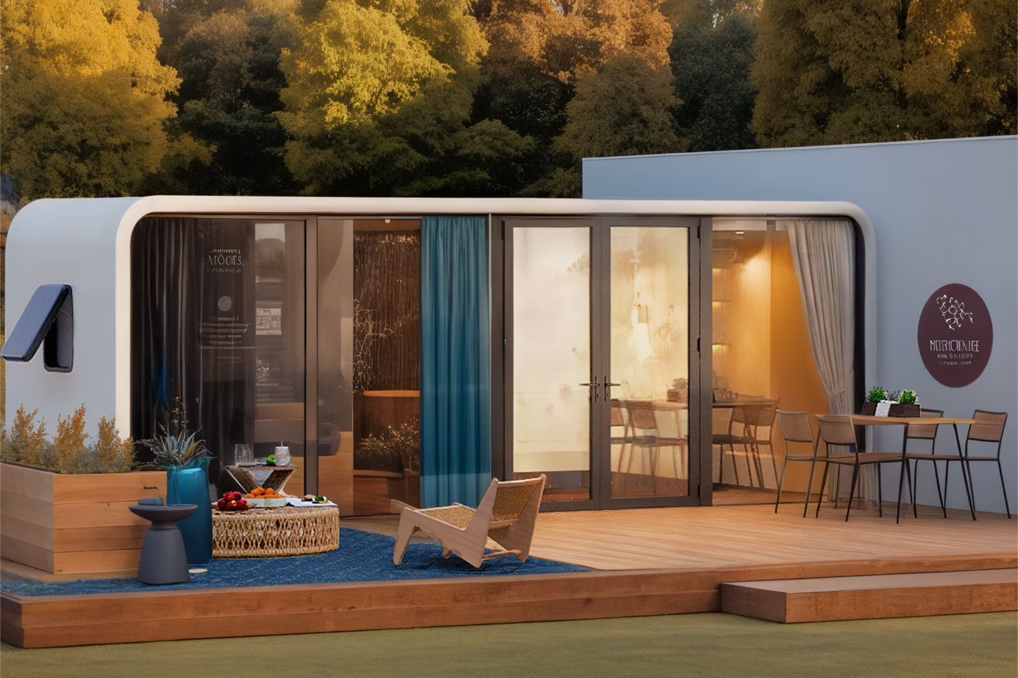 La casa prefabricada tipo cápsula cuesta menos de 30.000 dólares (Walmart)