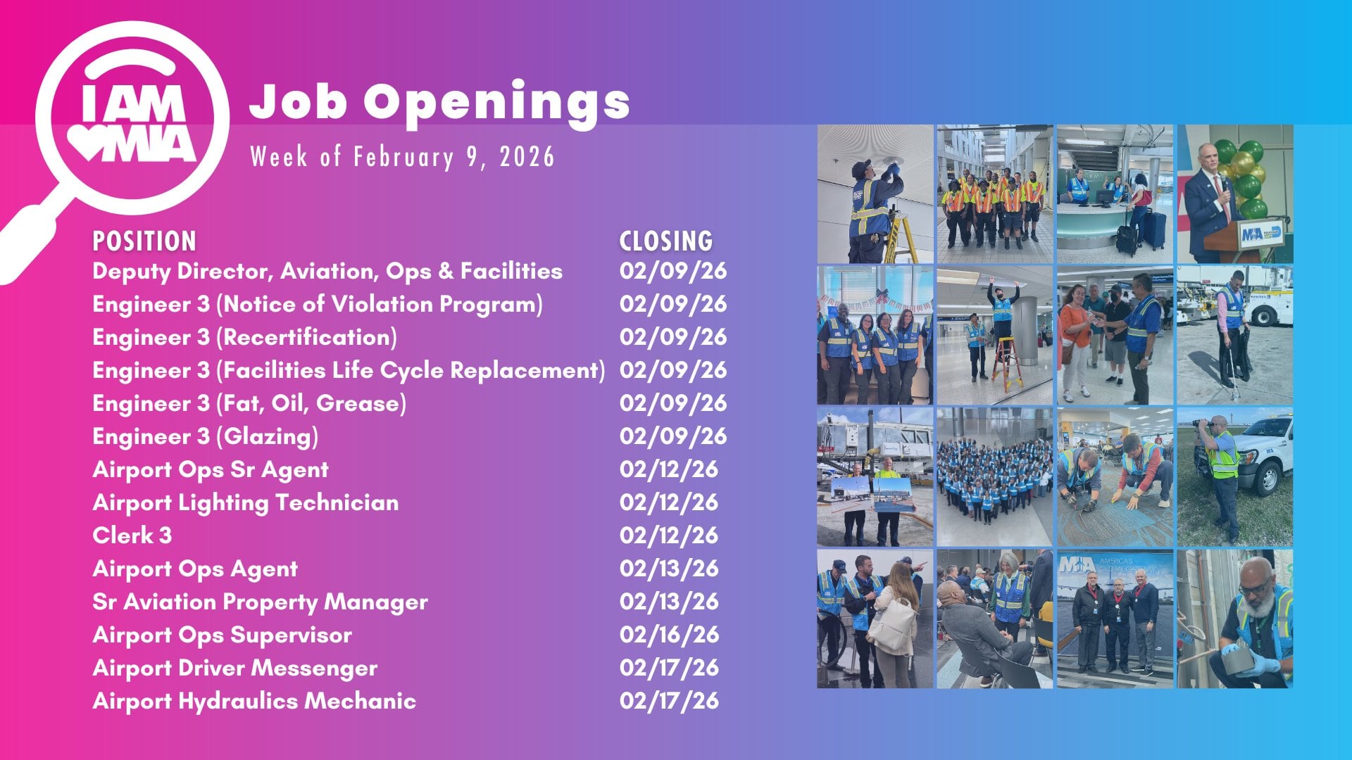 Las vacantes laborales en el Aeropuerto de Miami