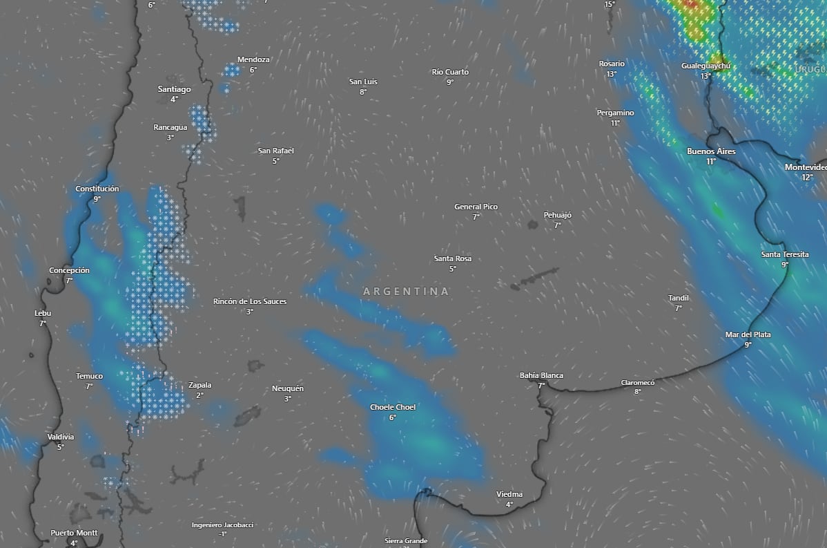 Hay alerta naranja y amarilla por nevadas, lluvias y vientos fuertes para este domingo 19 de julio: las provincias afectadas