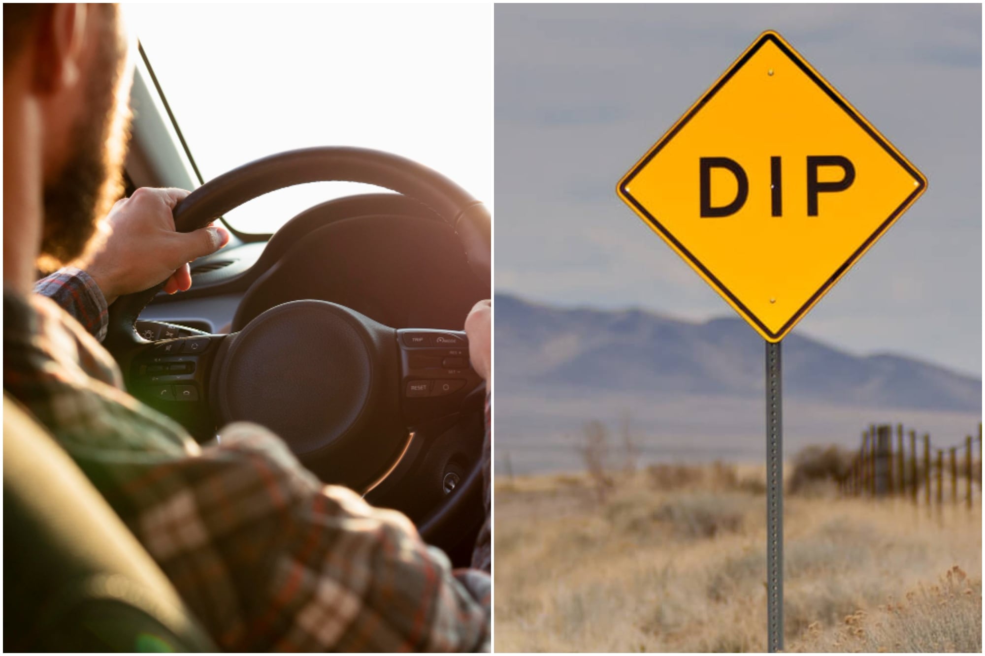 Señales de tránsito en EE.UU. advierten sobre peligrosos hundimientos ocultos en carreteras