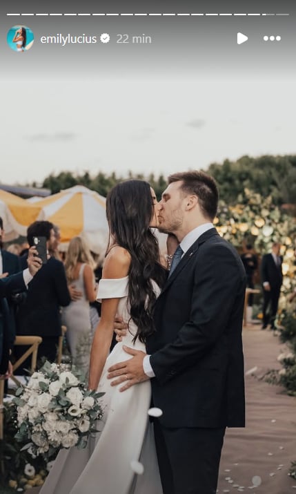 La pareja ya comiena su nueva vida de casados