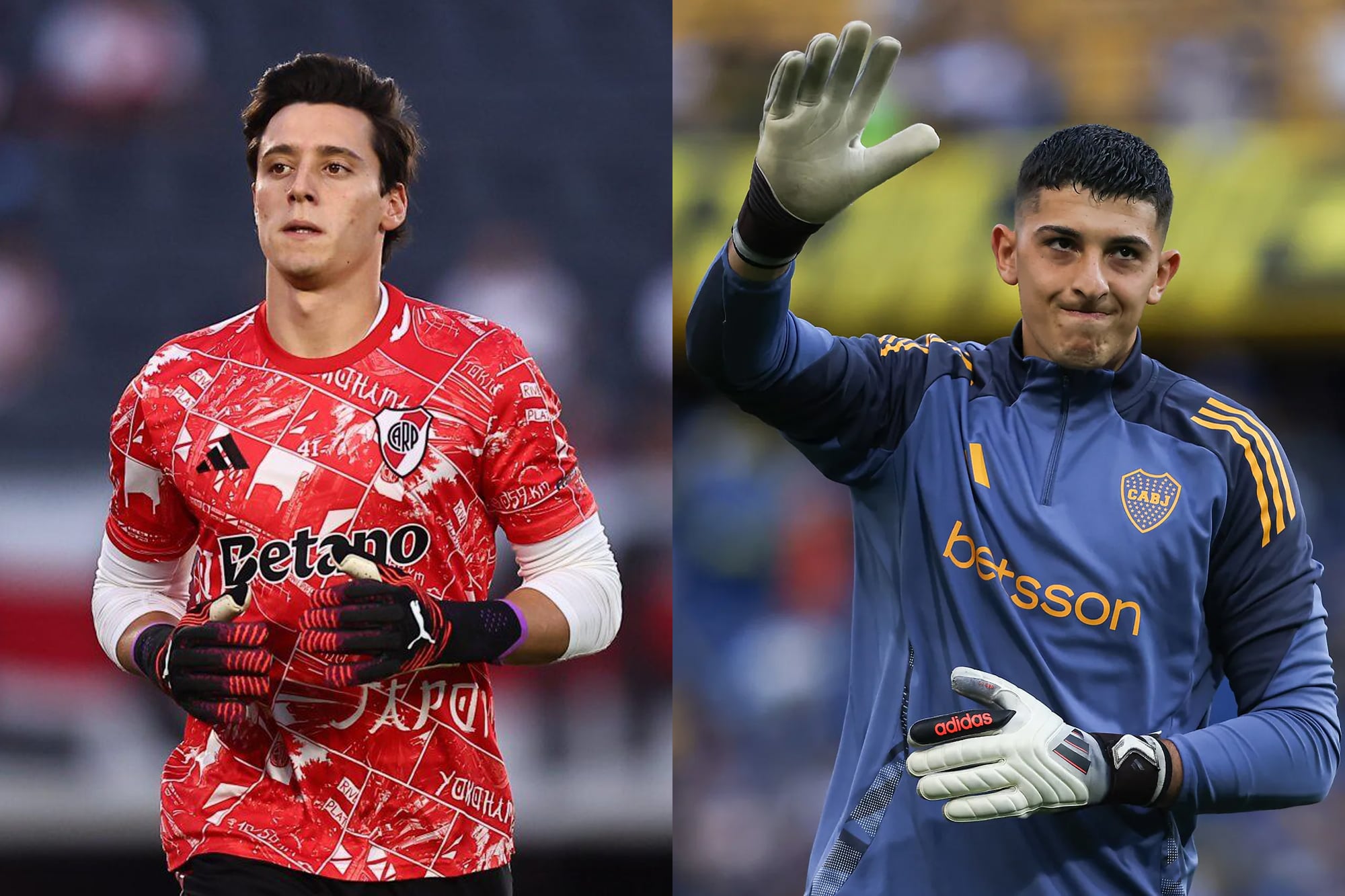 Los arqueros de River y Boca, Santiago Beltrán y Leandro Brey, jugarán este domingo su primer Superclásico