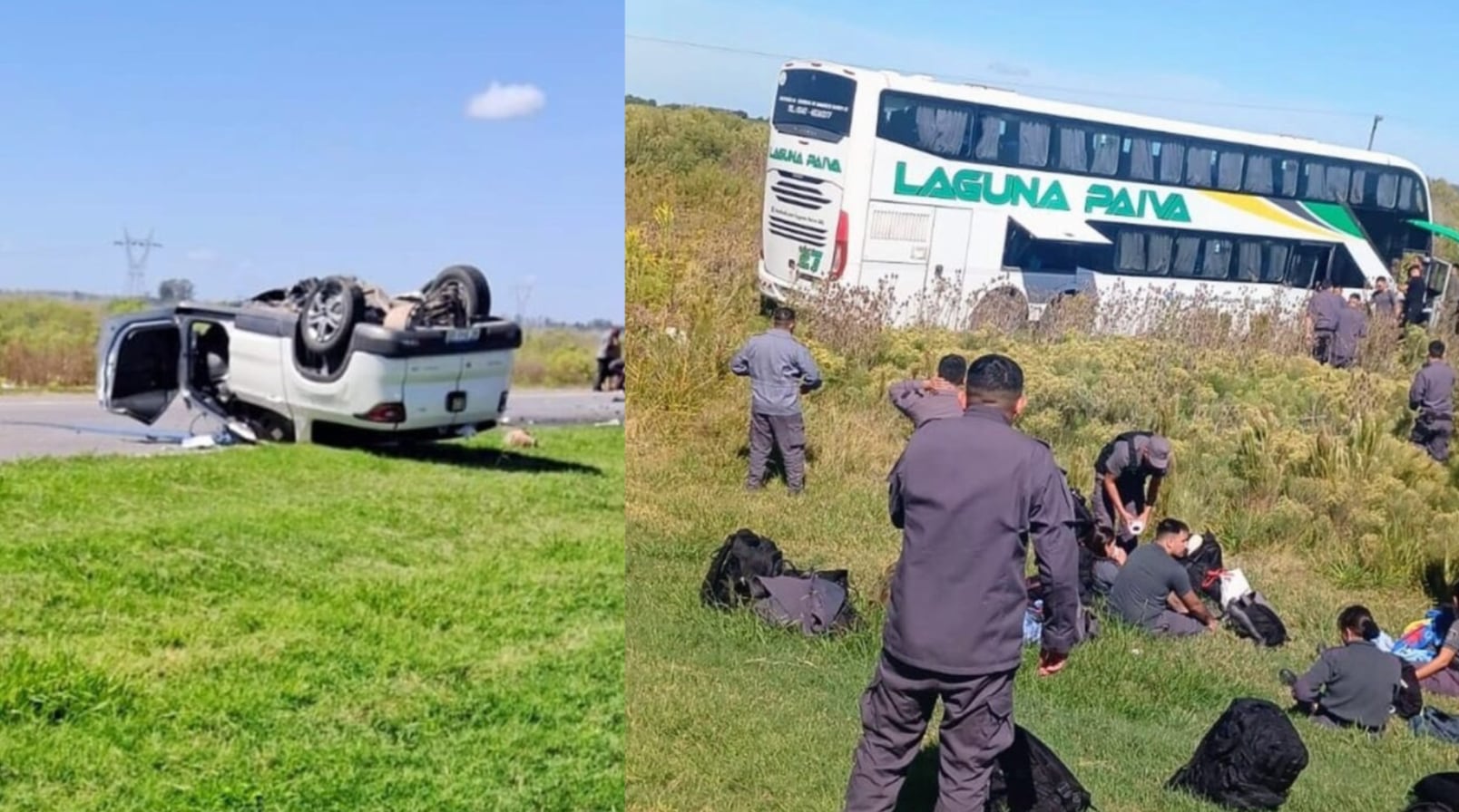 Al menos dos muertos en un accidente entre un micro y una camioneta en la autopista Rosario - Santa Fe