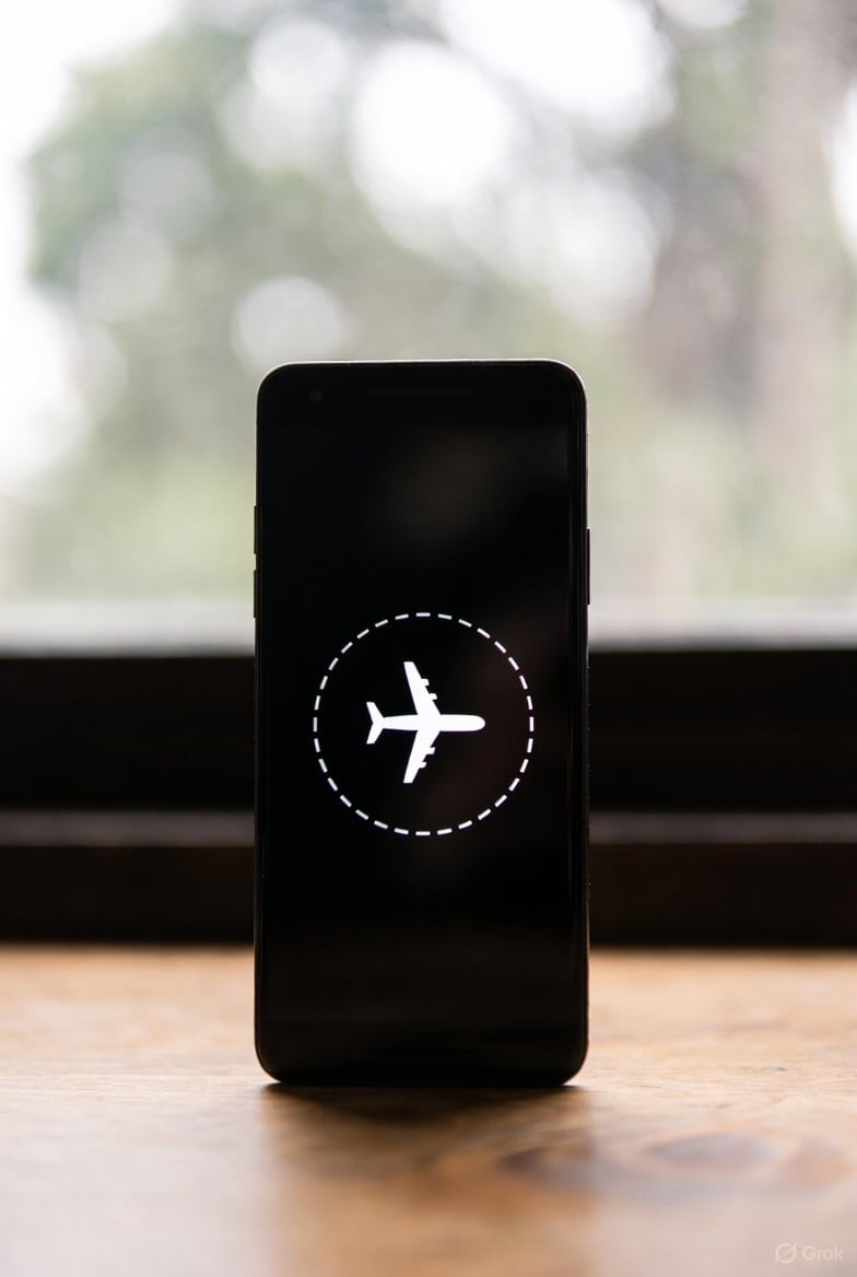 El modo avión se recomienda por seguridad aérea (Foto: Grok)