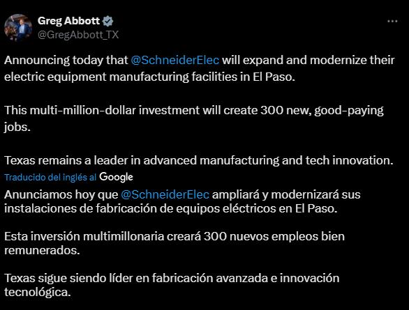 El gobernador Greg Abbott reveló el importante hito para Texas