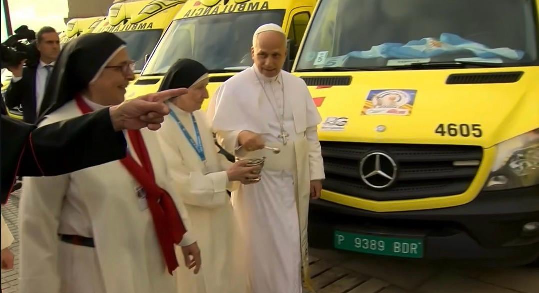 El Papa participa de la ceremonia de envío de un nuevo corredor humanitario impulsado por la fundación encabezada por la monja argentina sor Lucía Caram