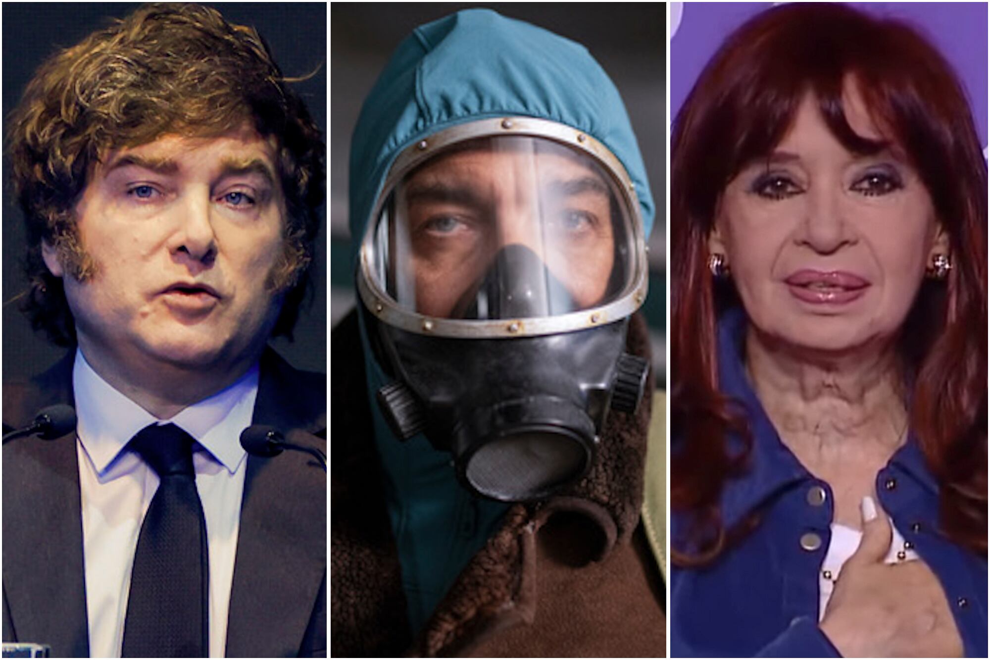 Javier Milei, Ricardo Darín en El Eterenauta y Cristina Fernández de Kirchner