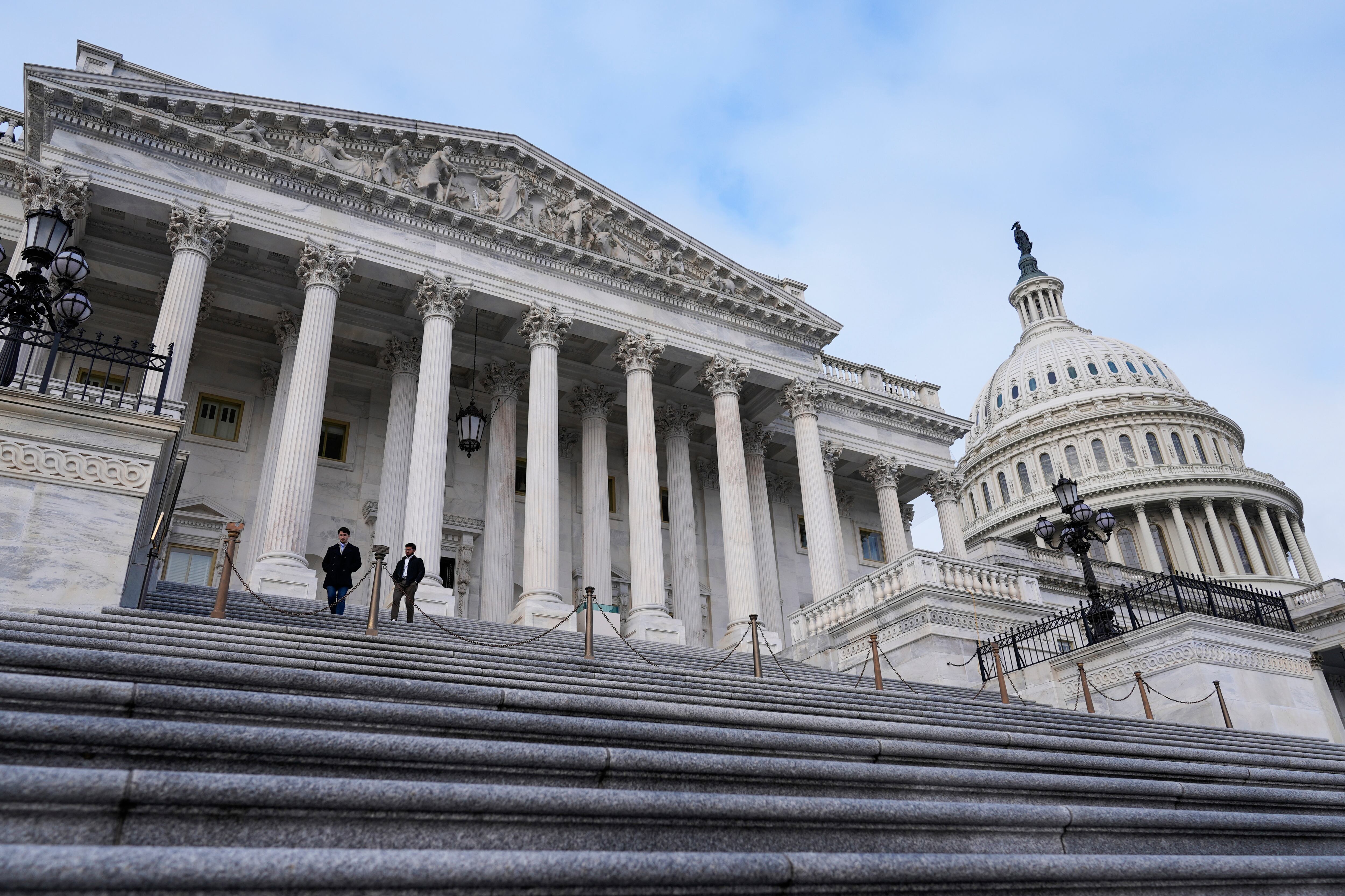 Imagen del exterior del Capitolio de Estados Unidos, el viernes 15 de noviembre de 2024, en Washington. (AP Foto/Mariam Zuhaib)