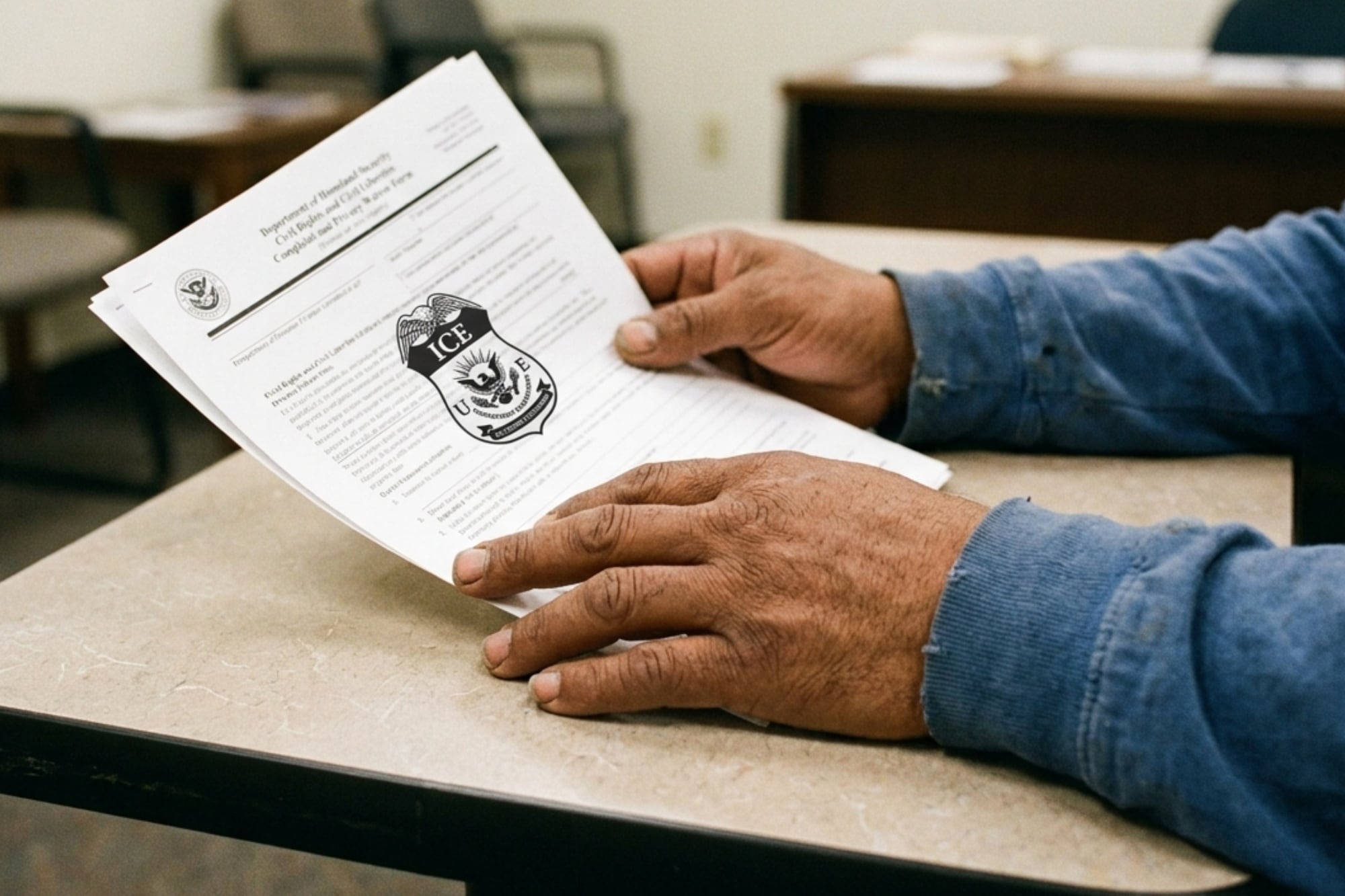 El formulario oficial del DHS para denunciar posibles violaciones de derechos durante una redada del ICE