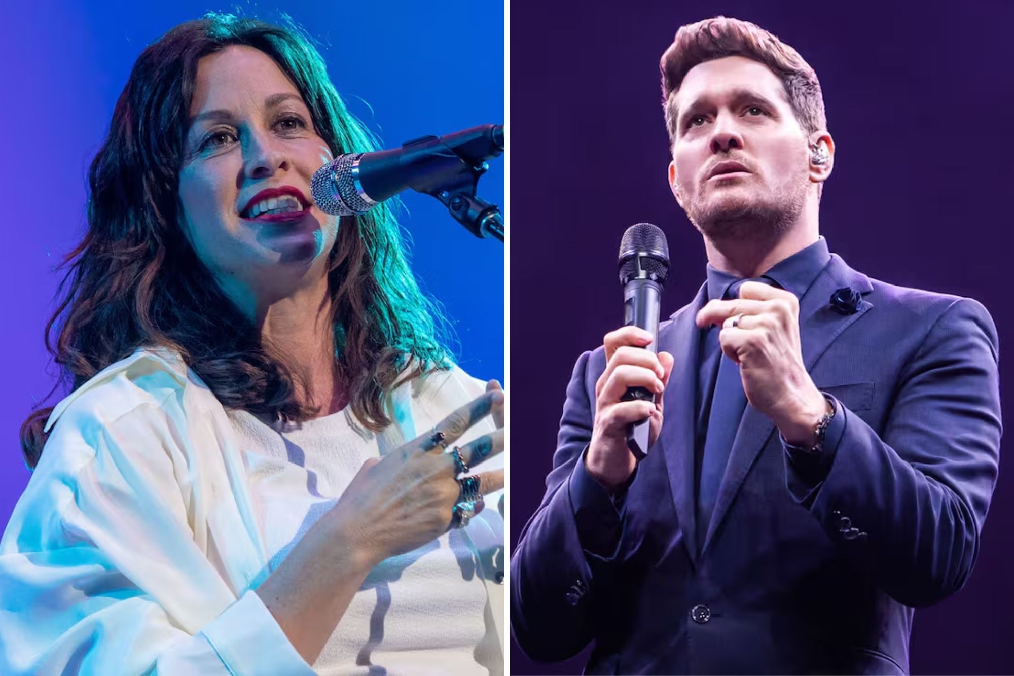 Alanis Morissette y Michael Bublé no aparecieron en la ceremonia del Mundial y estallaron los memes