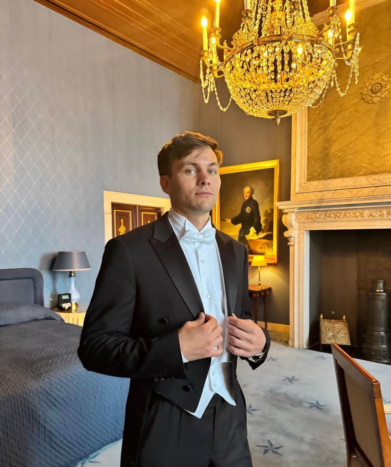 Nicolás Keenan en un banquete estatal, 2024 (Foto: @nicokeenan)