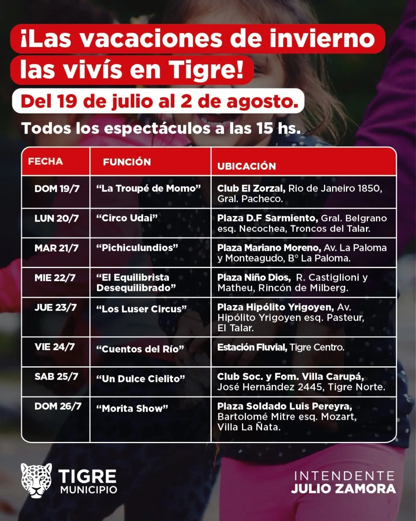 Actividades gratuitas en Tigre para disfrutar en familia