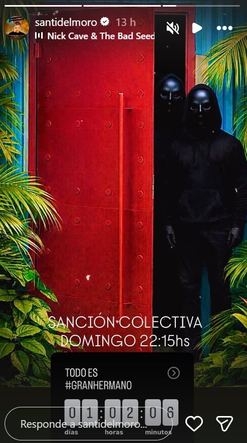 Santiago del Moro colocó una cuenta regresiva para anunciar la sanción contra los jugadores de GH