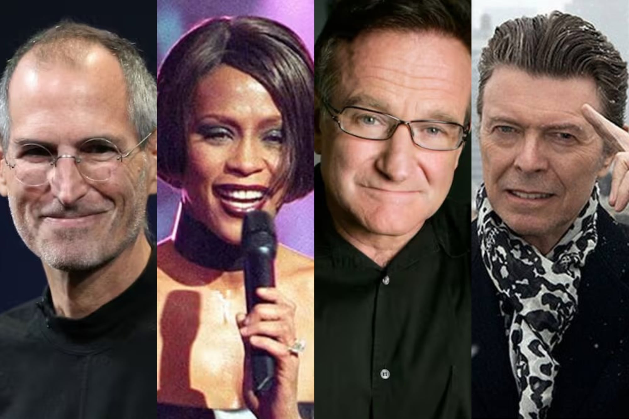 Steve Jobs, Withney Houston, Robin Williams y David Bowie murieron luego de que Aaron Ramsey marcara un gol (Foto: Archivo)