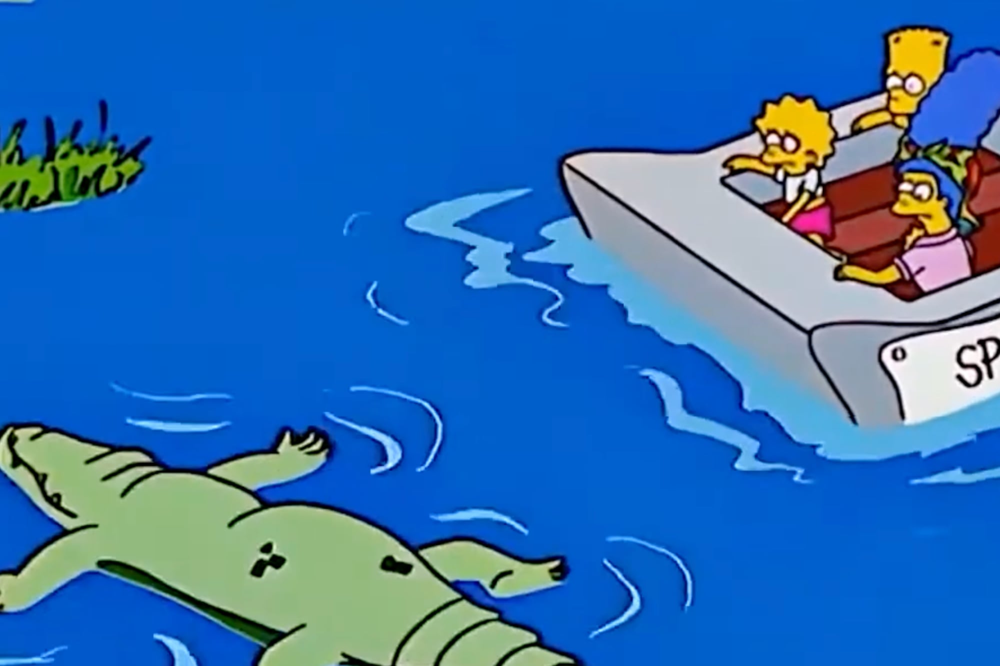 La escapada se complica cuando el padre del clan cree haber atropellado a un reptil famoso y termina perseguido por la policía