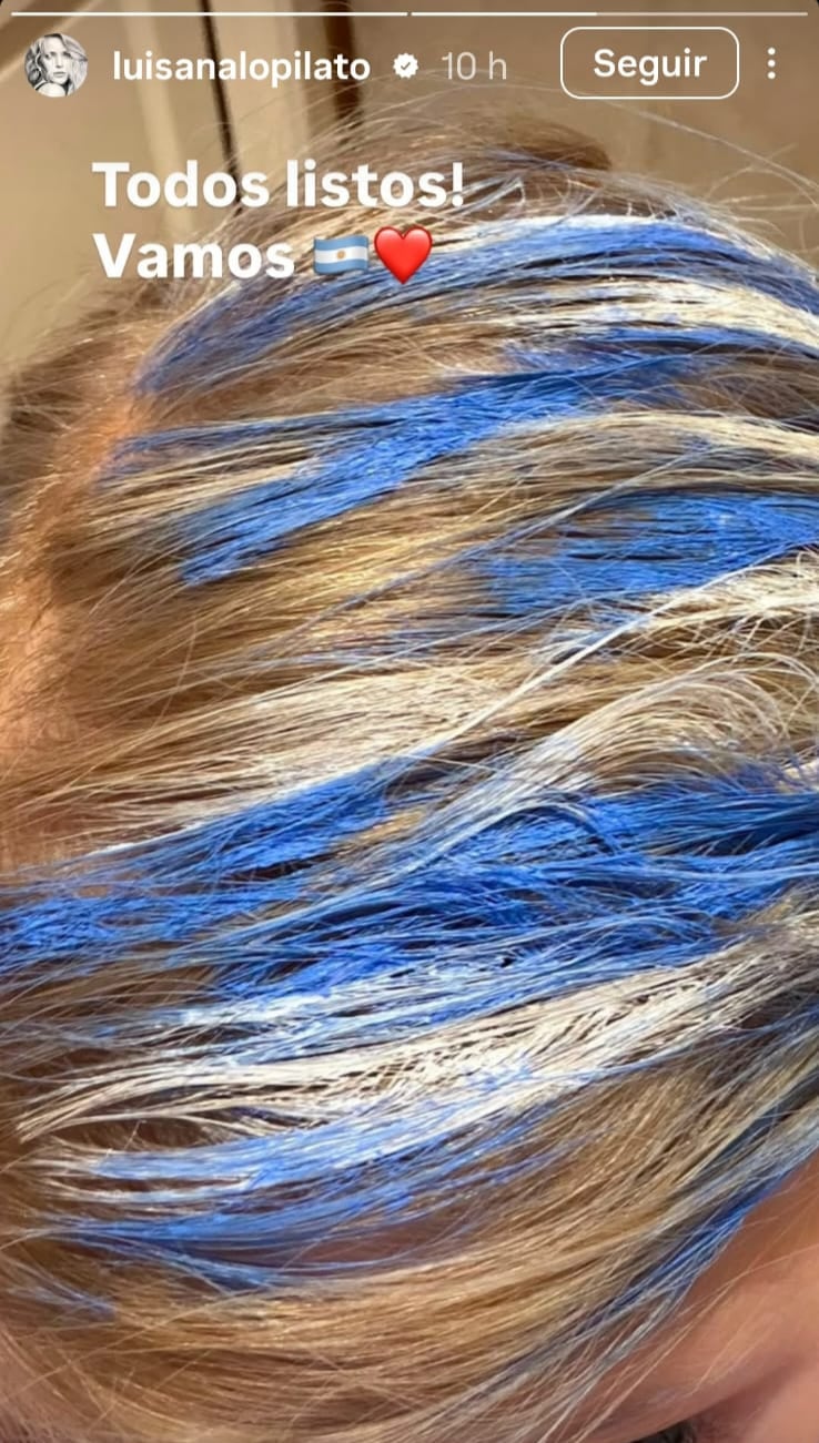 Luisana Lopilato mostró el estilo que le dio a su pelo para este sábado de partido