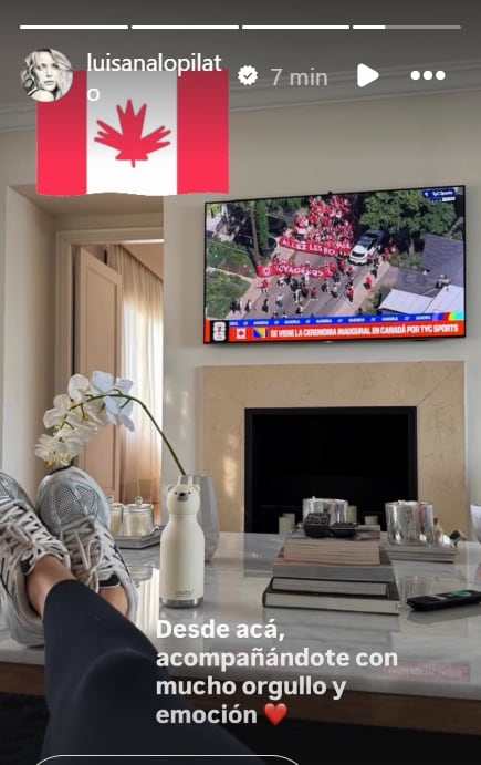Luisana siguió la ceremonia desde su casa