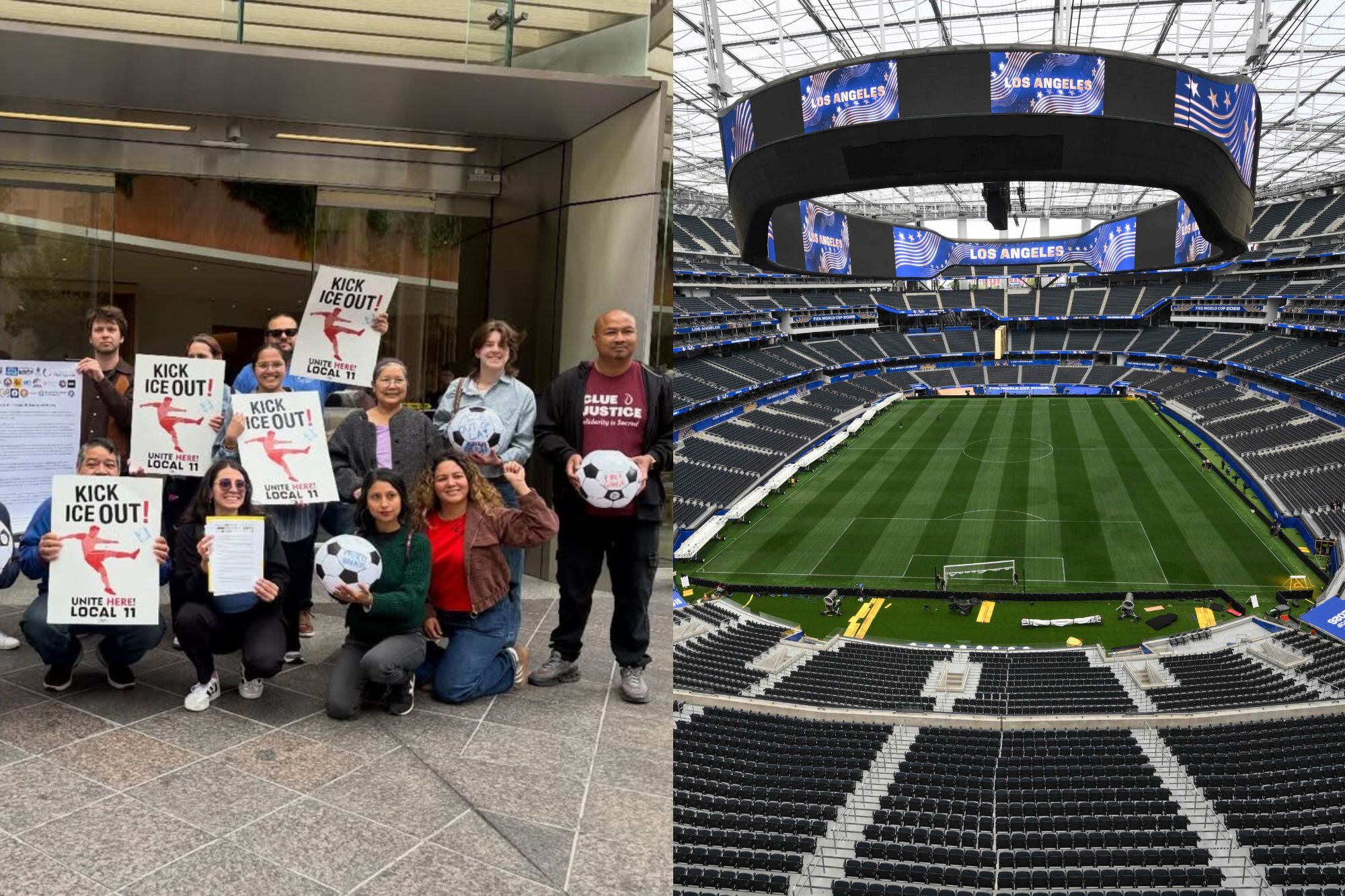 Qué se sabe de la huelga de trabajadores del SoFi Stadium ante el avance del ICE en California