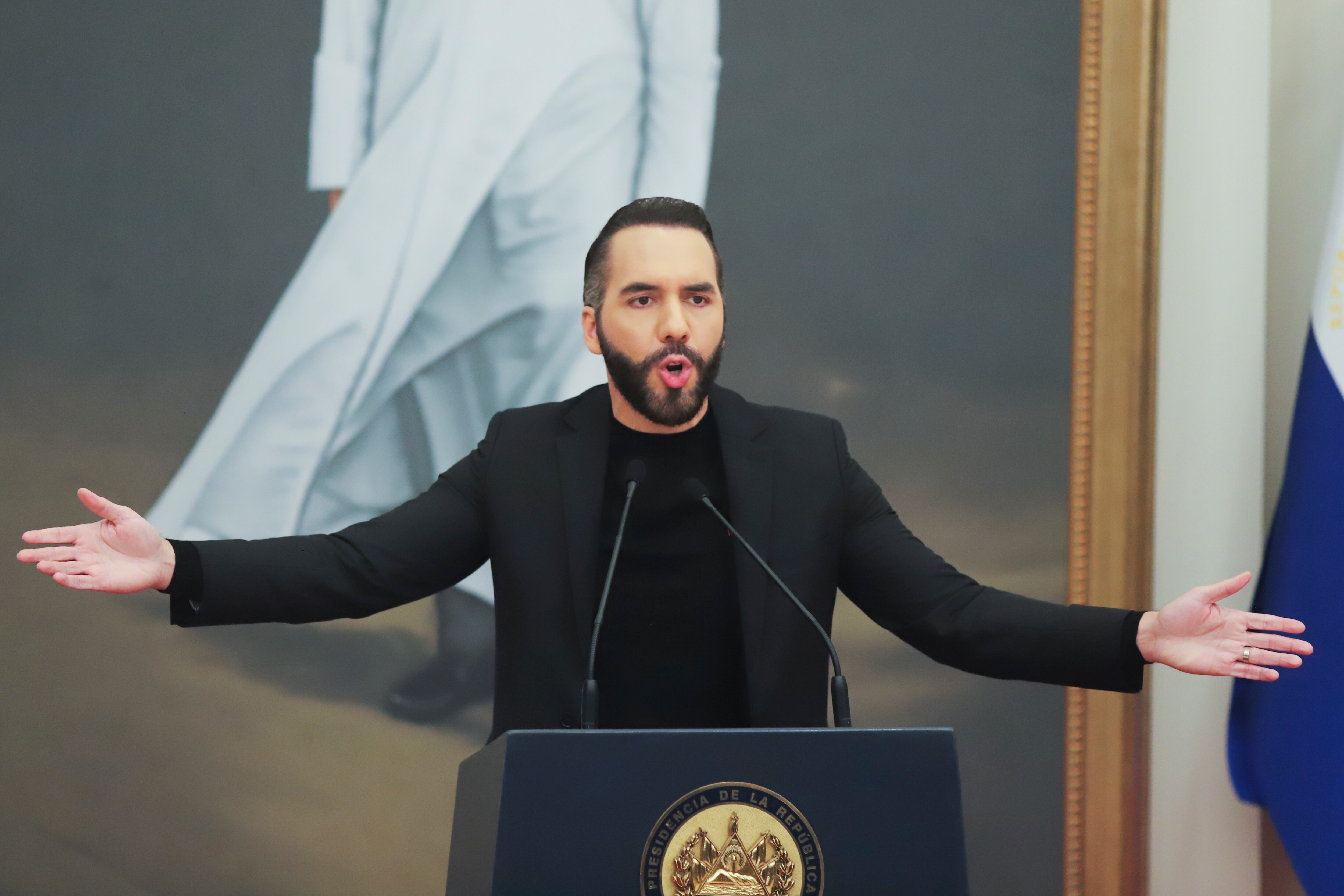 El presidente salvadoreño Nayib Bukele (AP Foto/Salvador Meléndez, archivo)