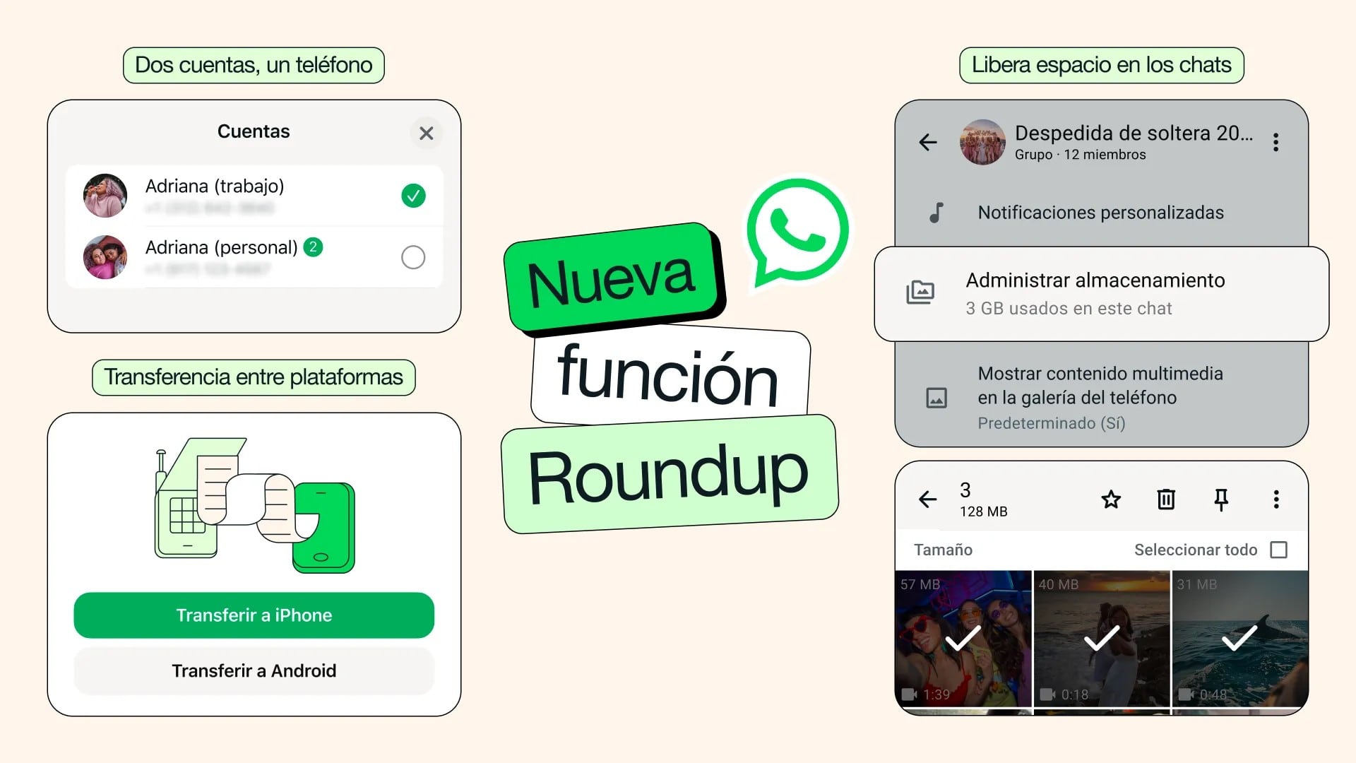 Las nuevas funciones que llegan a WhatsApp