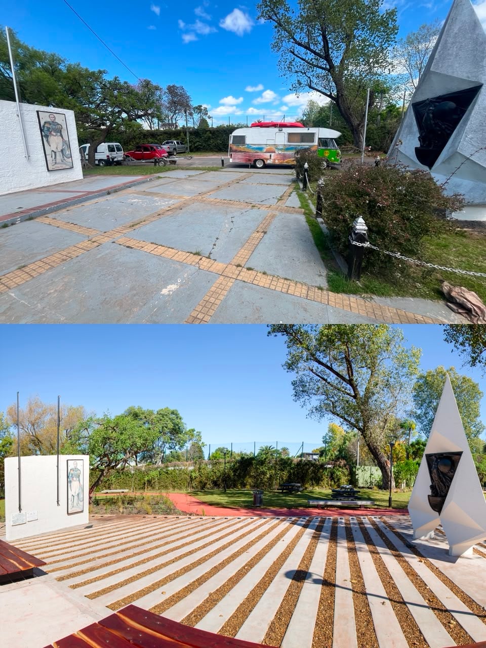 Renovación del paseo de los 33 orientales con mejoras en el paisaje