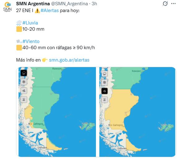 La previsión de ambos fenómenos para este martes 27