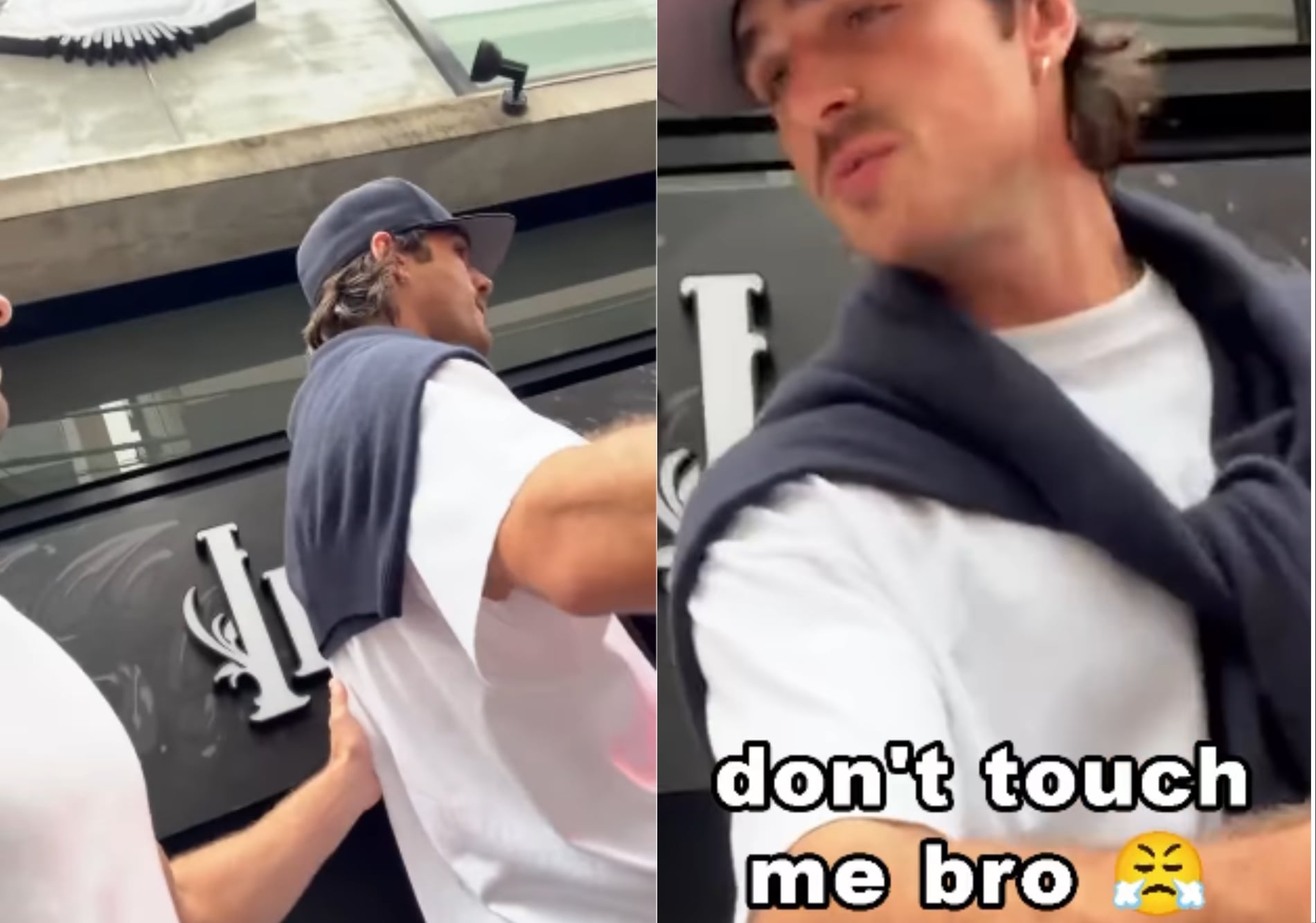 Jacob Elordi se molestó con un fan que lo tocó en la calle para pedirle una foto (Foto: Instagram @otaviobittencourt)